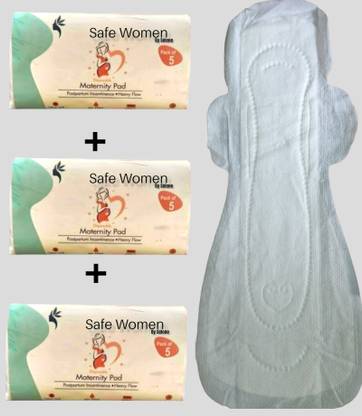 safe women Pack of 15 After Delivery Maternity Pads For - XXXL Size Sanitary Pad