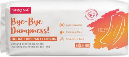 SIRONA Dry Comfort Ultra-Thin Daily Use Panty Liners for Women - Large Pantyliner