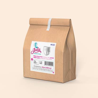 Jula Diaper Pads Pure Cotton | For Heavy Flow Periods | Over Night Protection Sanitary Pad