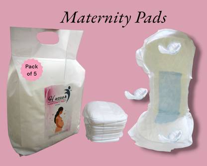 Huzzah Maternity Pads After Delivery - 5 Pads- L - For New Delhi Sanitary Pad