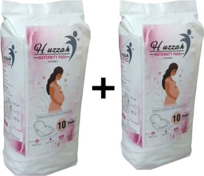 Huzzah Maternity Pads - 20 after Delivery Pads For New Mom - XXXL Size Sanitary Pad