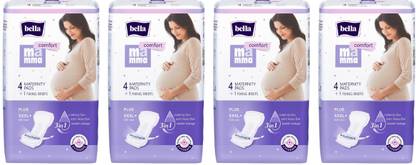 Bella Mamma Comfort Plus Maternity Pads (4 + 1) Fixing Briefs x Pack of 4 Sanitary Pad
