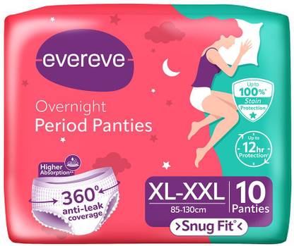 EverEve Ultra Absorbent, Heavy Flow Disposable Period Panties Size - XL-XXL Pantyliner