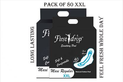 First drop Soft & Rash Free XXL Sanitary pad , With 3 Seconds Absorption for Heavy Flow Sanitary Pad