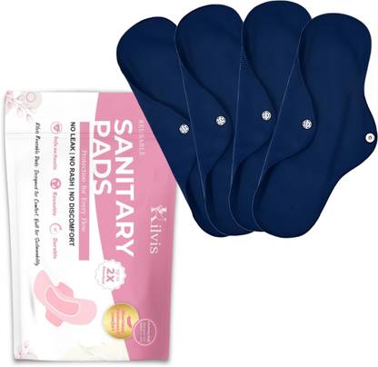 KILVIS Reusable Rash-Free Sanitary Pads – Soft Cotton, Eco Friendly Sanitary Pad