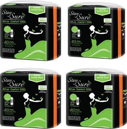 Staysure COMFORT XXL OVERNIGHT 40 PADS 4 PACKETS Sanitary Pad