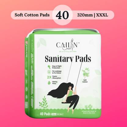 Cailin Care Extra Large, Soft & Comfortable Cotton Maxi Sanitary Pads (Size - XXXL|320mm) Sanitary Pad