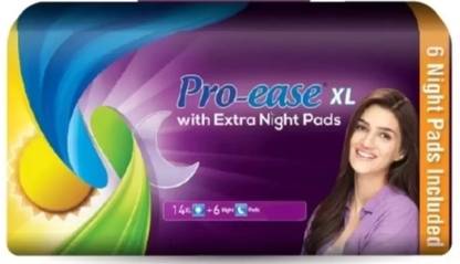 Pro-ease Whith Extra Night XL -( 20 pads ) napkins Sanitary Pad
