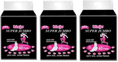 BINJO JUMBO SANITARY PAD 40 PIECE XXL SIZE 320 MM Sanitary Pad