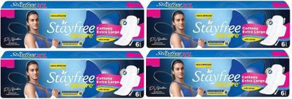 STAYFREE Secure XL Cottony 6+6+6+6 Sanitary pads Sanitary Pad