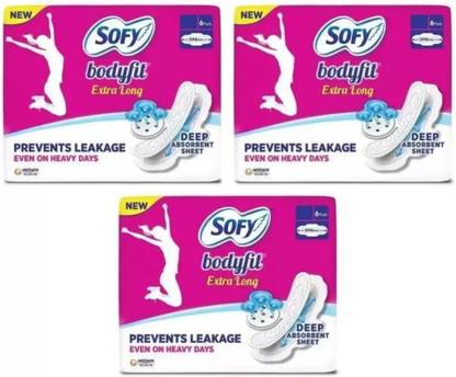 SOFY bodyfit Extra Long XL - 6×3 Counts Sanitary Pad