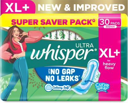 Whisper ULTRA HYGIENE+COMFORT XL+, FOR HEAVY FLOW Sanitary Pad