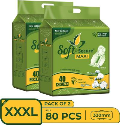 soft & secure Cottony Cover Maxi XXXL Sanitary Pad
