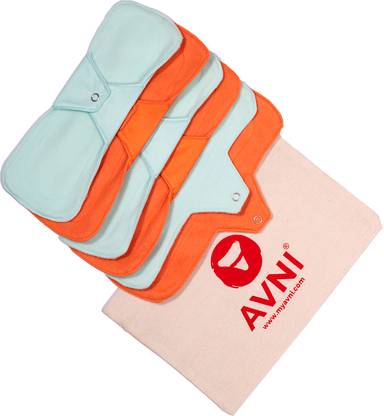 Avni Fluff Washable Panty Liner,Reusable&Antimicrobial,L(240MM)With Storage Pouch Pantyliner