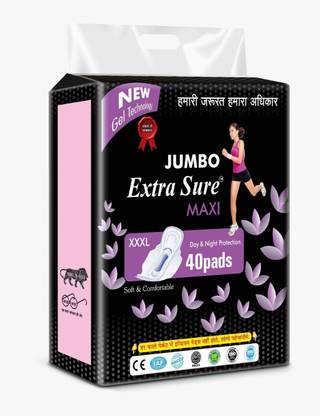 Extra Sure JUMBO Maxi 40 pads XXXL Day & Night Sanitary Pad Sanitary Pad