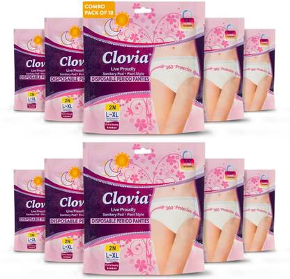 Clovia sanitary napkin- disposable period panty type Combo of 10 ( Nos of 20) Sanitary Pad