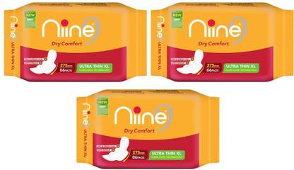 nine Ultra Thin 275 mm XL - 6+6+6 Pads Sanitary Pad