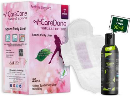 CareDone PantyLiner(25pcs) with Free 50 ml Intimate Wash - Ultra-Thin, Breathable Pantyliner