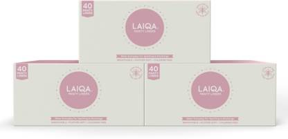 LAIQA Rash Free Pantyliners Pack of 120 | Daily Liners for Hygiene & No Spotting Marks Pantyliner