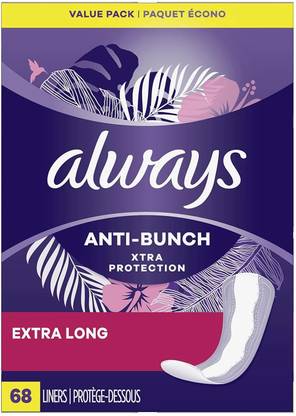 Always Xtra Protection Extra Long Daily Liners 34 Count (Pack of 2) Pantyliner