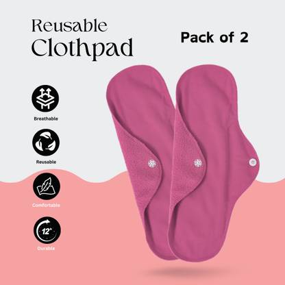 CareDone Pink Cloth Pads| Reusable & Washable Sanitary Pads Sanitary Pad