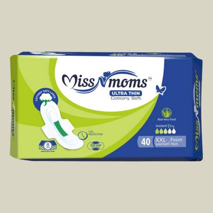 MISS N MOMS Ultra-Thin Organic Comfort and Protection for Every Woman's Fresh All Day Sanitary Pad