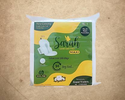 Sarah Super Maxi with Odor Control, 40 pads Sanitary Pad