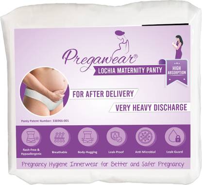 Pregawear Disposable Maternity Lochia Panty For Very Heavy Discharge|Leak Guards(XXL-Size) Pantyliner