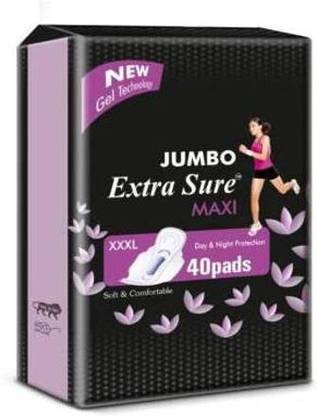 Extra Sure MAXI JUMBO PROTECTION LONG NIGHT PROTECTION Sanitary Pad