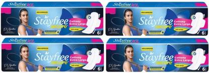 STAYFREE XL 6+6+6+6 ( pack of 4 ) Sanitary Pad