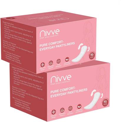 nivve Cottony Soft Panty Liners |Odour Control | For Daily Discharge & Light Flow Pantyliner