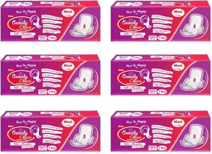 Beauty Choice Maxi Regular, 7pcs - Dry Net, High Absorbency, Anti-Odor, No Leaks, Magic Gel Sanitary Pad