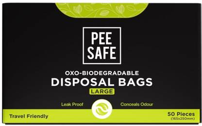 Pee Safe Biodegradable Disposable Bags for Disposal of Tampons , Condoms and Pantyliner Sanitary Pad