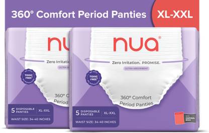 Nua Comfort Disposable Period Panties XL-XXL | Ultra-Absorbent Sanitary Pad
