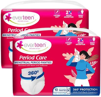 everteen Period Panty For Heavy Flow, Maternity - L/XL (20 Pieces) - (70-115 cm) Sanitary Pad