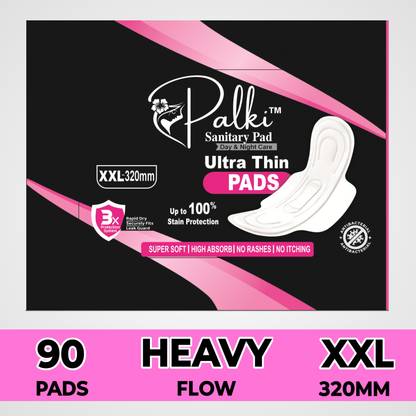 Palki Ultra Thin Super Absorbent XXL Size Sanitary Pads Multi Saver Pack of 90 Sanitary Pad