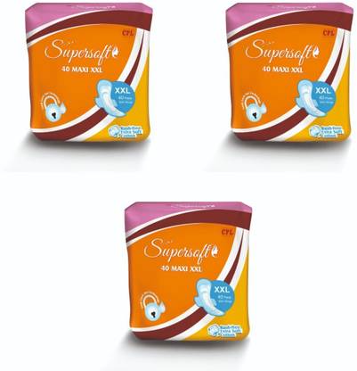 CPL SUPERSOFT XXL MAXI SECURE PREMIUM PADS (COMBO OF 3) Sanitary Pad