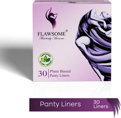 FLAWSOME Panty Liner, Plant-Based, Unscented, Rash-Free, Pantyliner