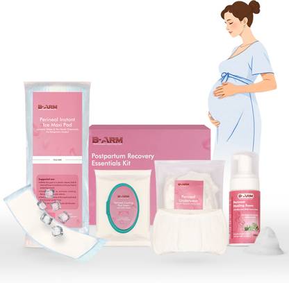 B-Arm Postpartum Recovery Kit-Healing Foam,4 Ice MaxiPads,4 Underwears,Cool liners for Sanitary Pad