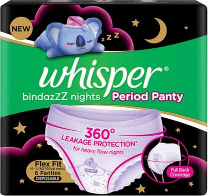 Whisper BindazzZ night period panty panties 1 pack of 1 Sanitary Pad