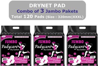 Padycare Anti Bacterial Sanitary Pads for Women with Wings | Dry & Net, Soft & Comfortab Sanitary Pad