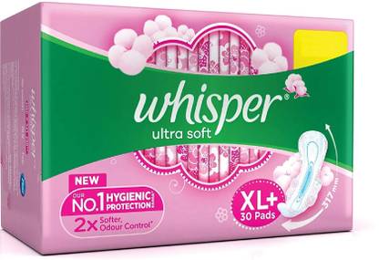 व्हिस्पर Ultra Soft XL Plus - (30 Count) Sanitary Pad pink