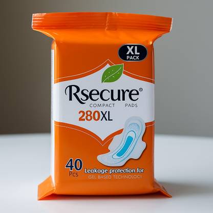 R secure New ultra thin ,Soft Gel Based Technology Sanitary Pad Size-XL 280mm(40pad) Sanitary Pad
