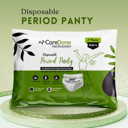 CareDone Disposable Panties for Women Leak Proof |360° Protection | Overnight Comfort Sanitary Pad