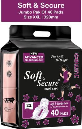 soft & secure StayDry Maxi Pad XXL of 1 Packs (40 pads) Sanitary Pad