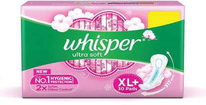 Whisper Ultra Soft XL +(30 Count) Sanitary Pads Sanitary Pad