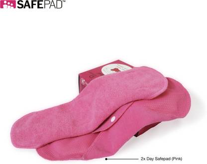 Safepad REUSABLE SANITARY PADS( 2 - DAY PAD - PINK) Sanitary Pad