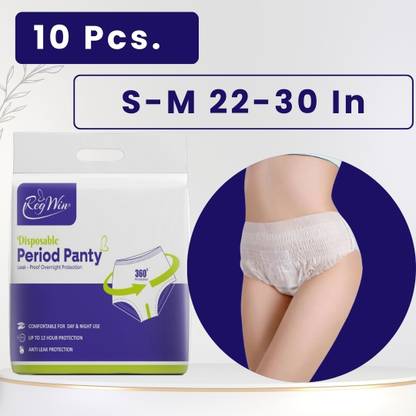 RegWin Premium Disposable Period Panty, Heavy Flow Day & Night Use (S- M) Sanitary Pad