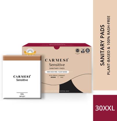 Carmesi Sensitive - Sanitary Pads for Rash-Free Periods (30 XXL) Sanitary Pad