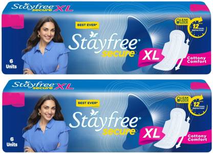 STAYFREE secure Cottony Comfort XL 274 mm - 6x2 Pcs Sanitary Pad
